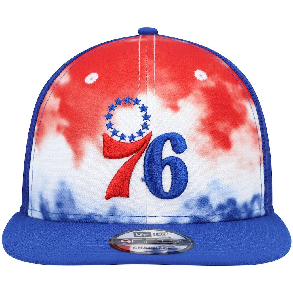 Royal Philadelphia 76ers Hazy Trucker 9FIFTY Snapback Hat | NBA