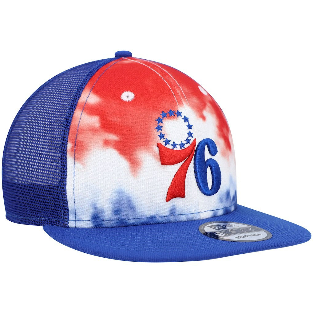Royal Philadelphia 76ers Hazy Trucker 9FIFTY Snapback Hat | NBA