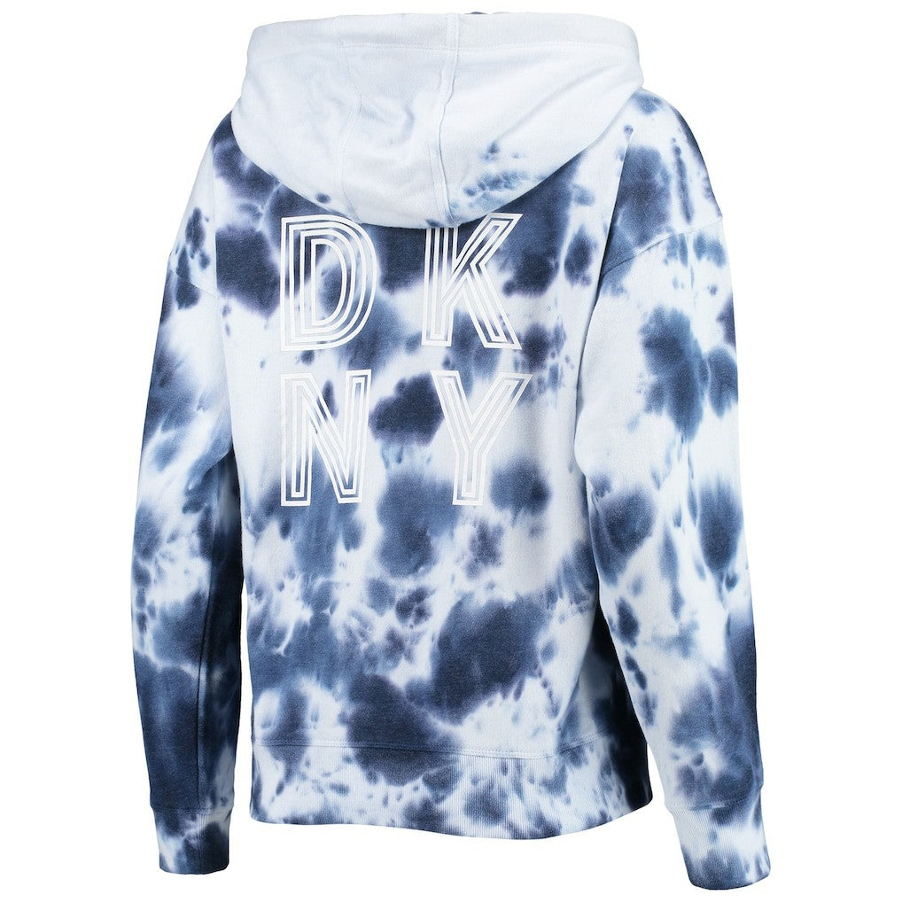 New England Patriots DKNY Sport Women's Dakota Oversized Tie-Dye Half-Zip Hoodie | NFL Sale