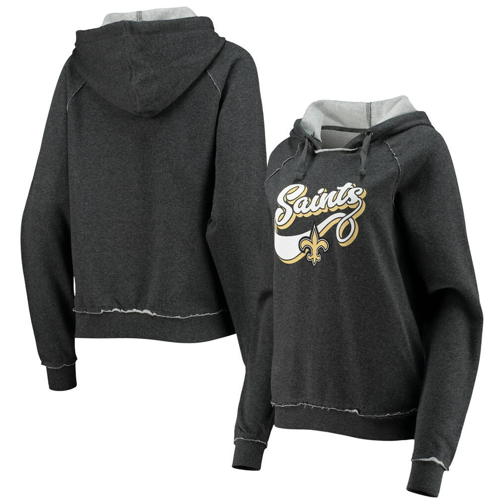 New Orleans Saints Women's Script Fleece Raglan Pullover Hoodie | NFL New