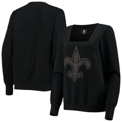 New Orleans Saints Cuce Women's Winners Square Neck Pullover Sweatshirt | NFL Near me