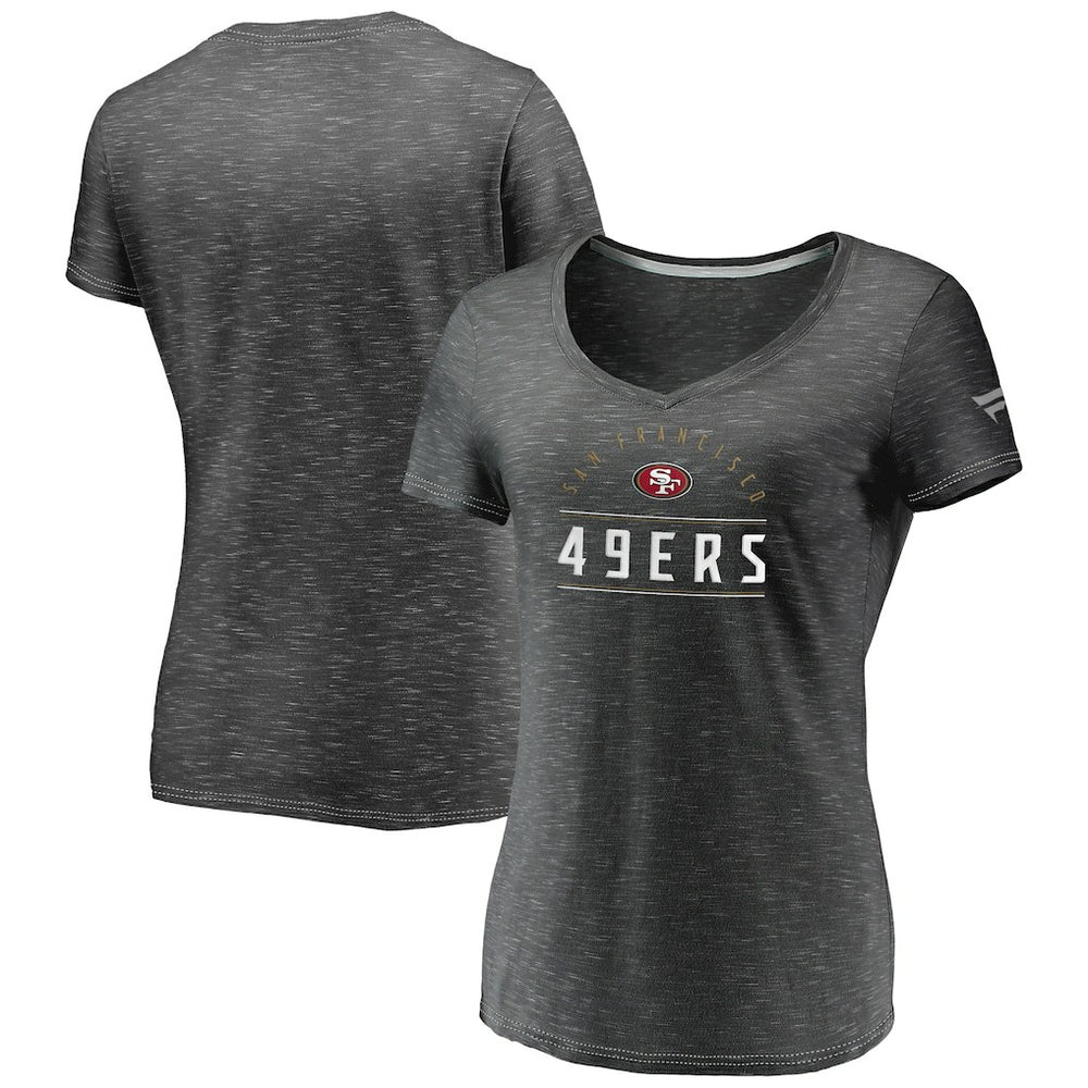San Francisco 49ers Women's League Leader Space Dye V-Neck T-Shirt | NFL Near me