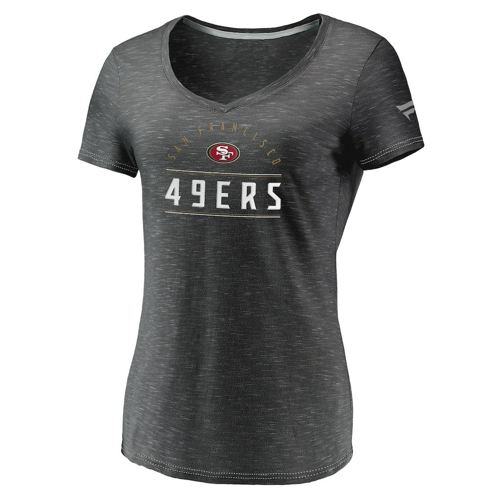 San Francisco 49ers Women's League Leader Space Dye V-Neck T-Shirt | NFL Near me