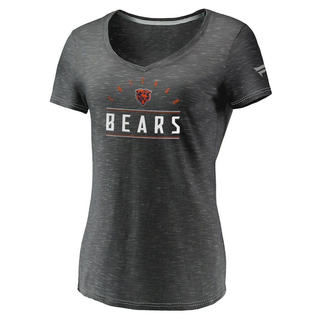 Chicago Bears Women's League Leader Space Dye V-Neck T-Shirt | NFL US