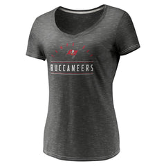Tampa Bay Buccaneers Women's League Leader Space Dye V-Neck T-Shirt | NFL Hot