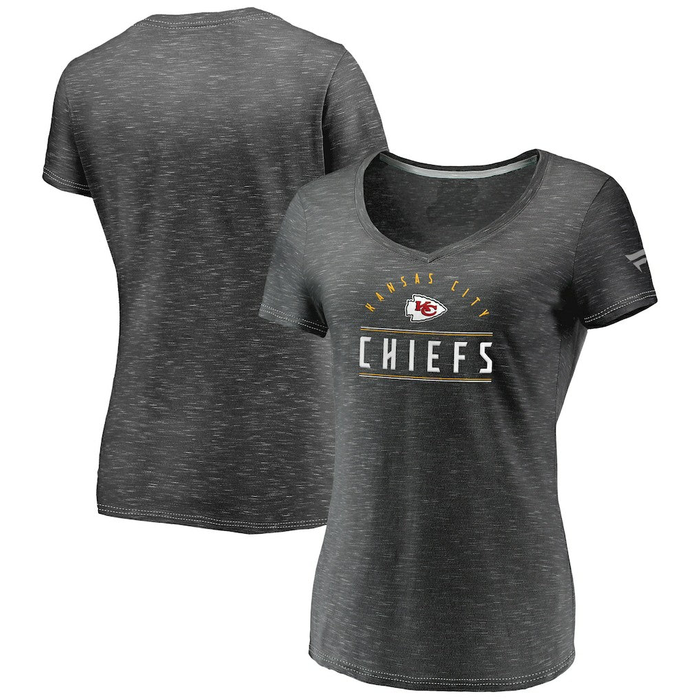 Kansas City Chiefs Women's League Leader Space Dye V-Neck T-Shirt | NFL Near me