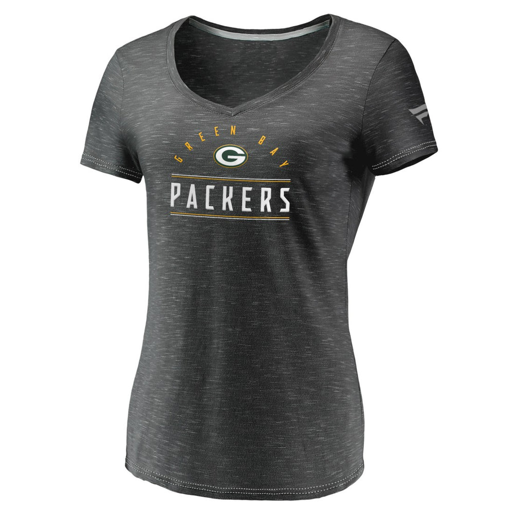 Green Bay Packers Women's League Leader Space Dye V-Neck T-Shirt | NFL Near me
