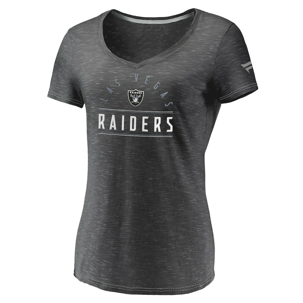 Las Vegas Raiders Women's League Leader Space Dye V-Neck T-Shirt | NFL Online
