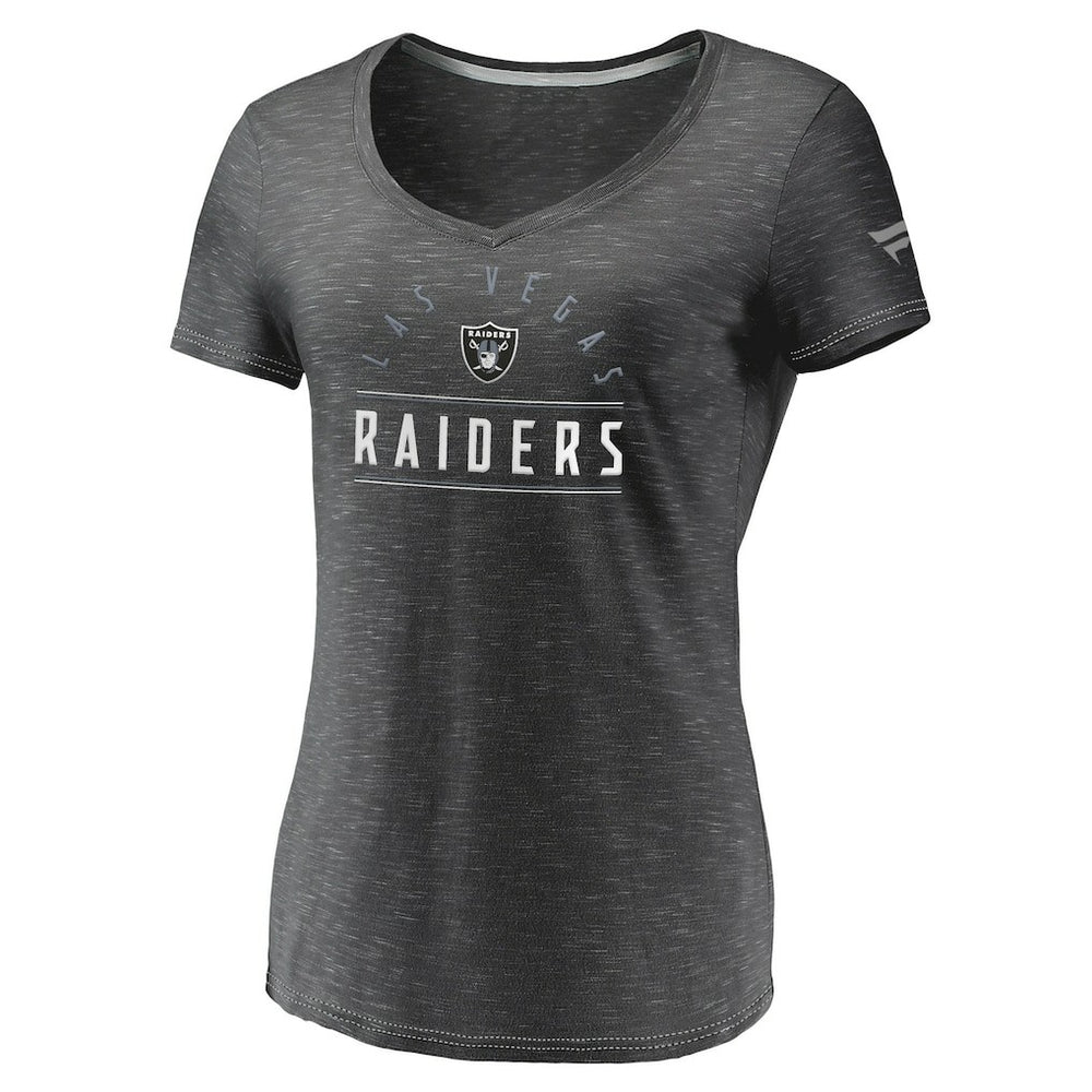 Las Vegas Raiders Women's League Leader Space Dye V-Neck T-Shirt | NFL Online