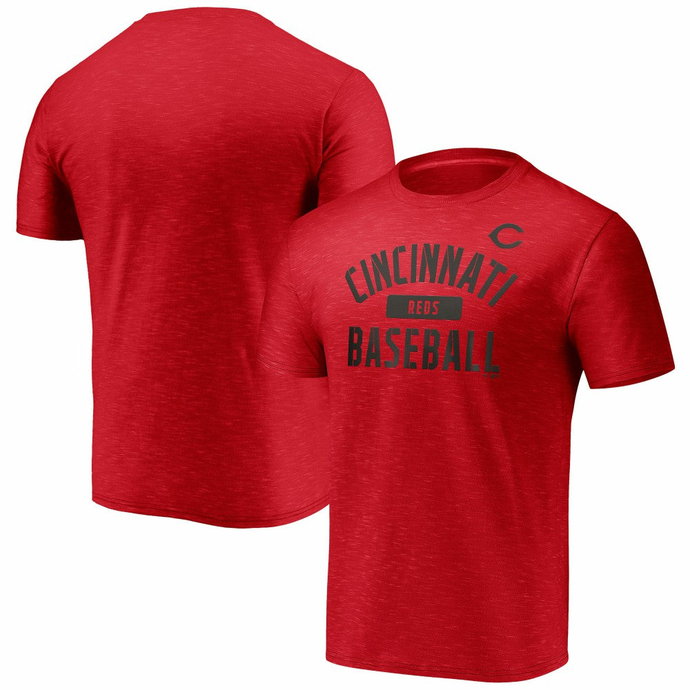 Cincinnati Reds Fanatics Primary Pill Space Dye T-Shirt - MLB T-shirts