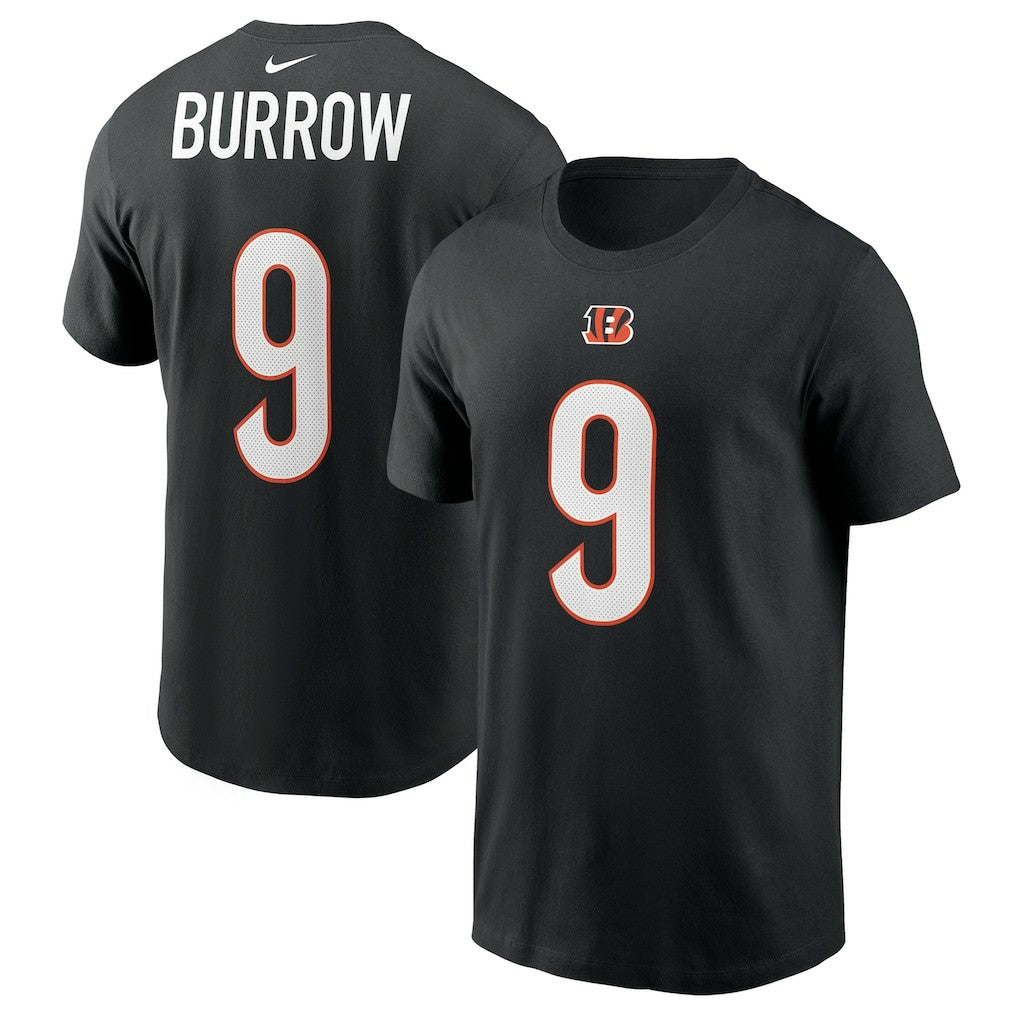 Cincinnati Bengals Joe Burrow  Player Name & Number T-Shirt | NFL Outlet