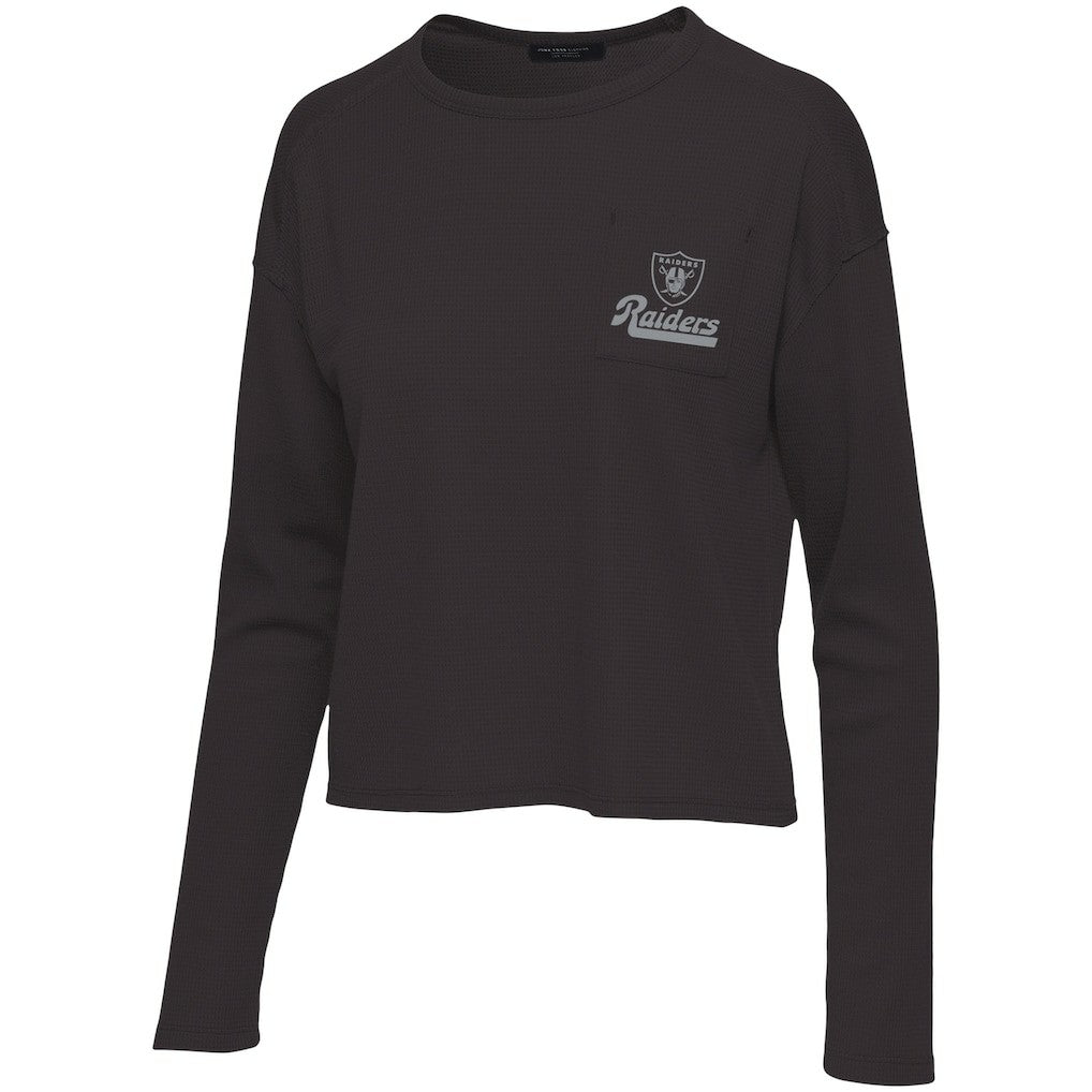 Las Vegas Raiders Junk Food Women's Pocket Thermal Long Sleeve T-Shirt | NFL New