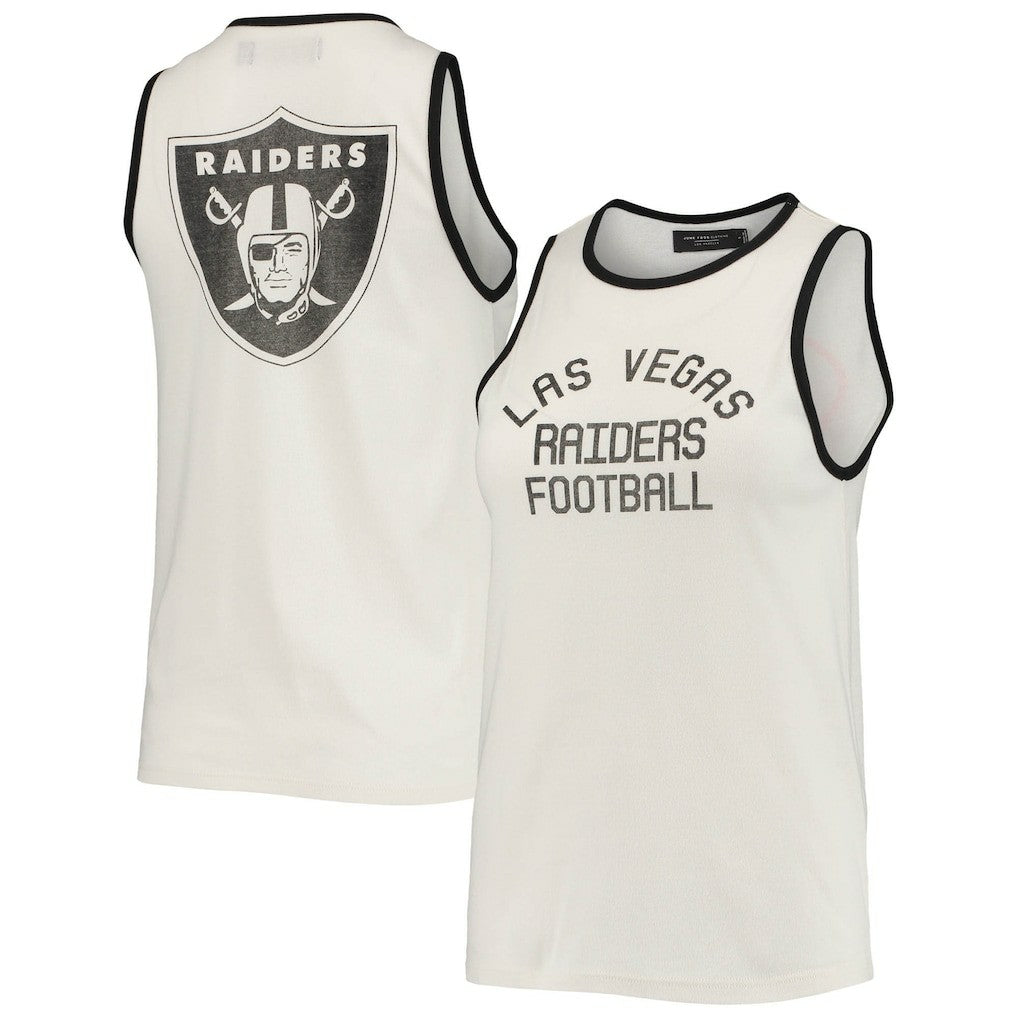 Las Vegas Raiders Junk Food Women's Throwback Pop Binding Scoop Neck Tank Top | NFL New