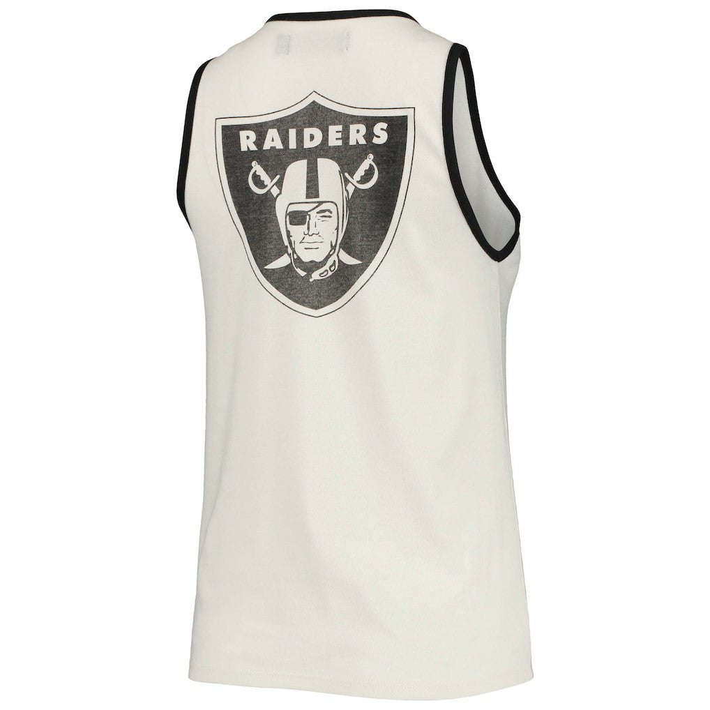 Las Vegas Raiders Junk Food Women's Throwback Pop Binding Scoop Neck Tank Top | NFL New
