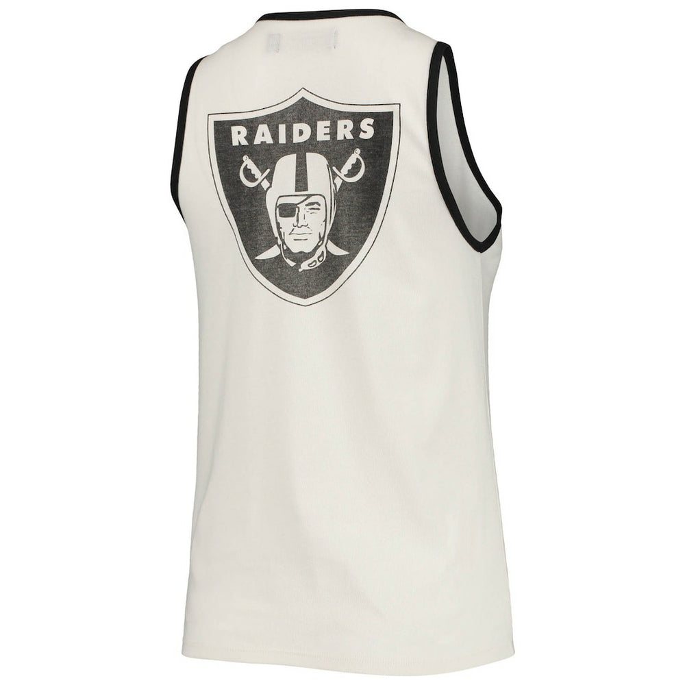 Las Vegas Raiders Junk Food Women's Throwback Pop Binding Scoop Neck Tank Top | NFL New