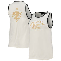 New Orleans Saints Junk Food Women's Throwback Pop Binding Scoop Neck Tank Top | NFL Sale