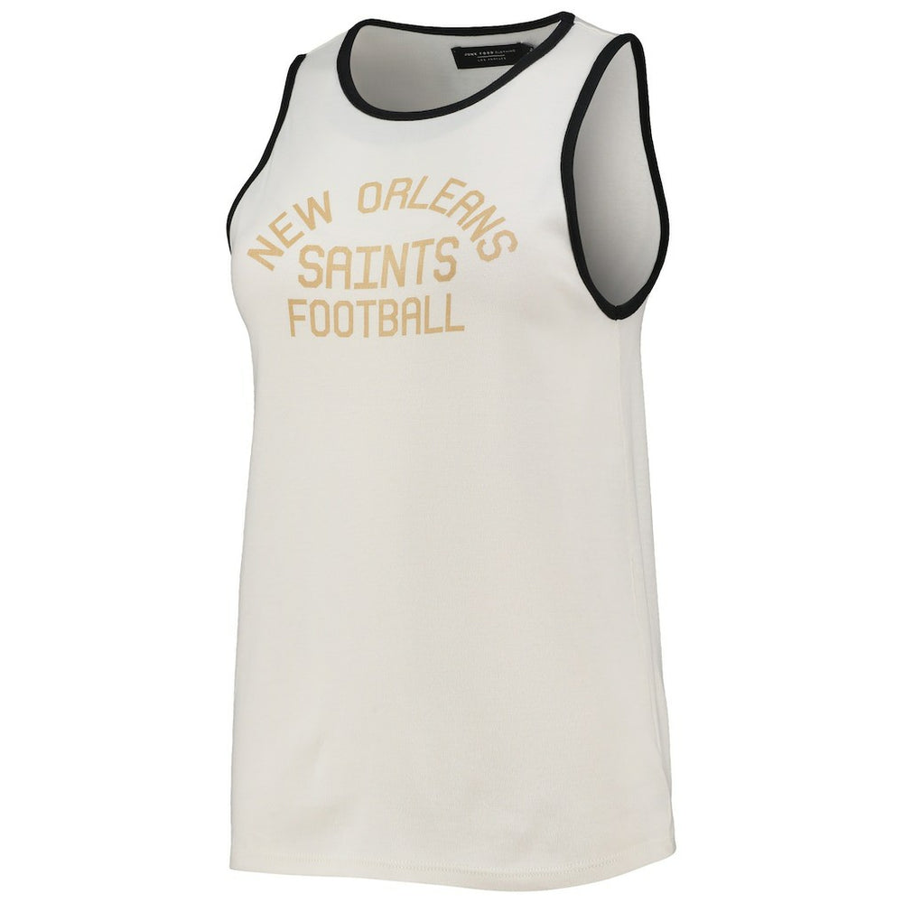 New Orleans Saints Junk Food Women's Throwback Pop Binding Scoop Neck Tank Top | NFL Sale