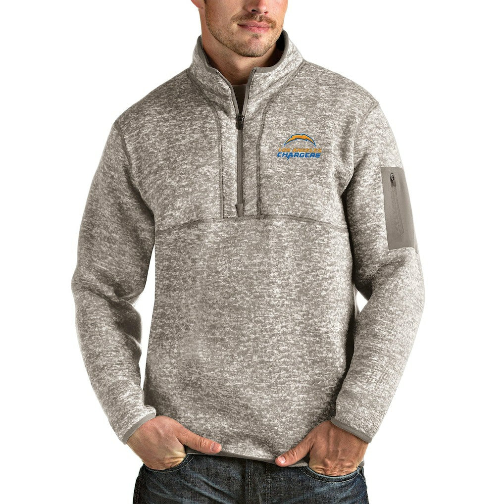 Los Angeles Chargers Antigua Alternate Logo Fortune Quarter-Zip Pullover Jacket | NFL Online