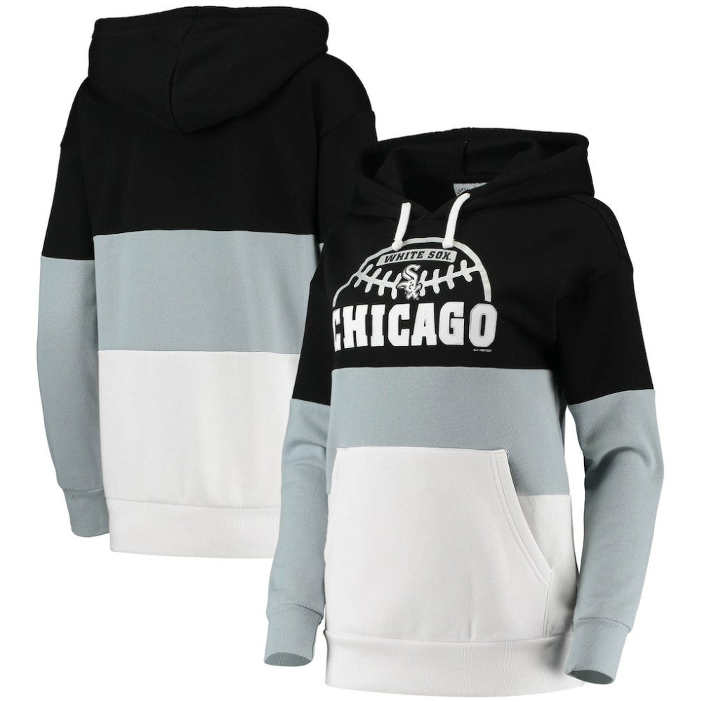 Chicago White Sox G-III Sports by Carl Banks Women's Block and Tackle Colorblock Pullover Hoodie - MLB Hoodies
