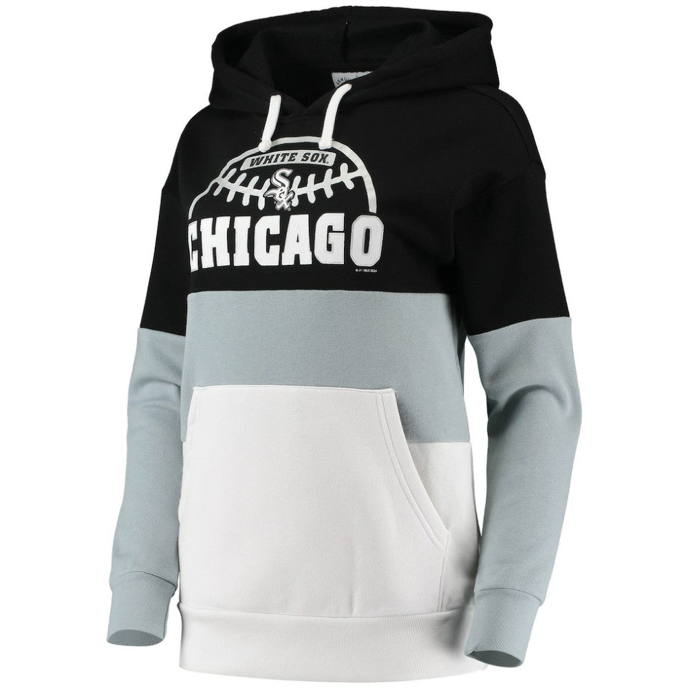Chicago White Sox G-III Sports by Carl Banks Women's Block and Tackle Colorblock Pullover Hoodie - MLB Hoodies