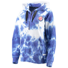 Chicago Cubs DKNY Sport Women's Dakota Tie-Dye Half-Zip Hoodie - MLB Hoodies