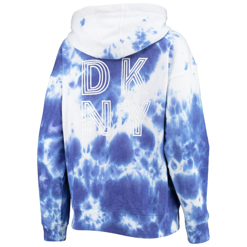 Chicago Cubs DKNY Sport Women's Dakota Tie-Dye Half-Zip Hoodie - MLB Hoodies