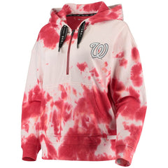 Washington Nationals DKNY Sport Women's Dakota Tie-Dye Half-Zip Hoodie - MLB Hoodies