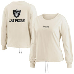 Las Vegas Raiders WEAR by Erin Andrews Women's Long Sleeve Crop Top Shirt | NFL Outlet