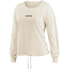 Las Vegas Raiders WEAR by Erin Andrews Women's Long Sleeve Crop Top Shirt | NFL Outlet