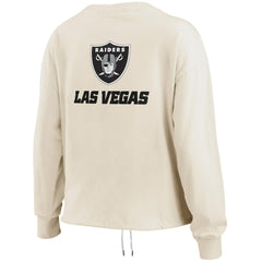 Las Vegas Raiders WEAR by Erin Andrews Women's Long Sleeve Crop Top Shirt | NFL Outlet