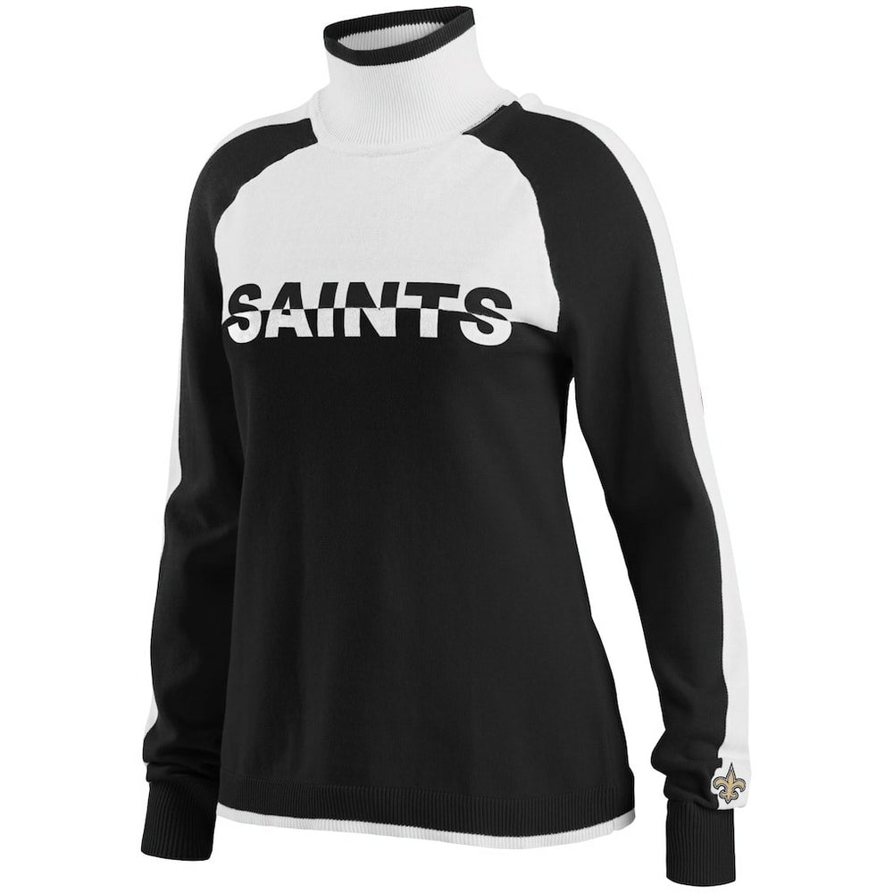 New Orleans Saints WEAR by Erin Andrews Women's Ski Raglan Pullover Sweater | NFL Sale