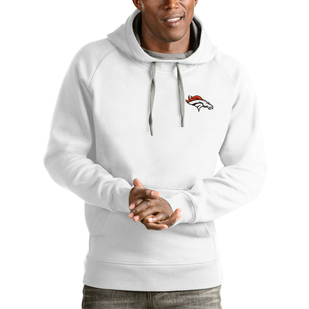 Denver Broncos Antigua Logo Victory Pullover Hoodie | NFL Discount
