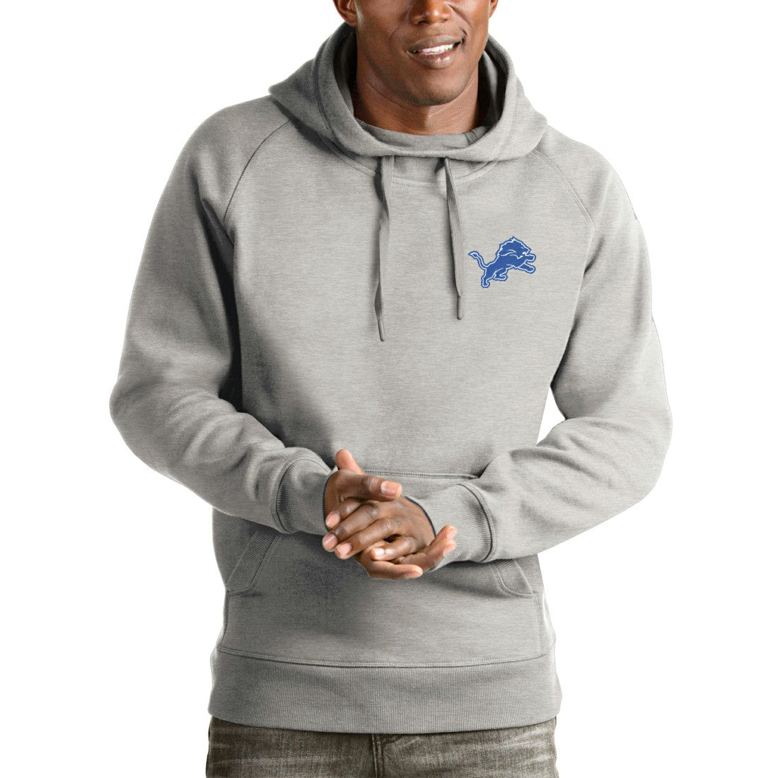 Detroit Lions Antigua Logo Victory Pullover Hoodie | NFL New