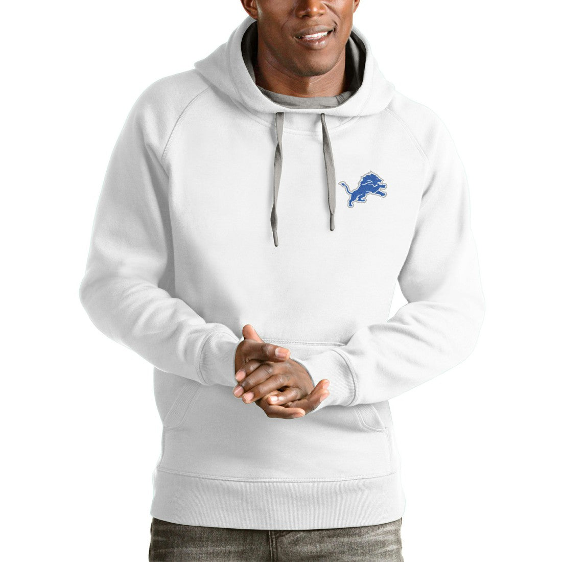 Detroit Lions Antigua Logo Victory Pullover Hoodie | NFL New