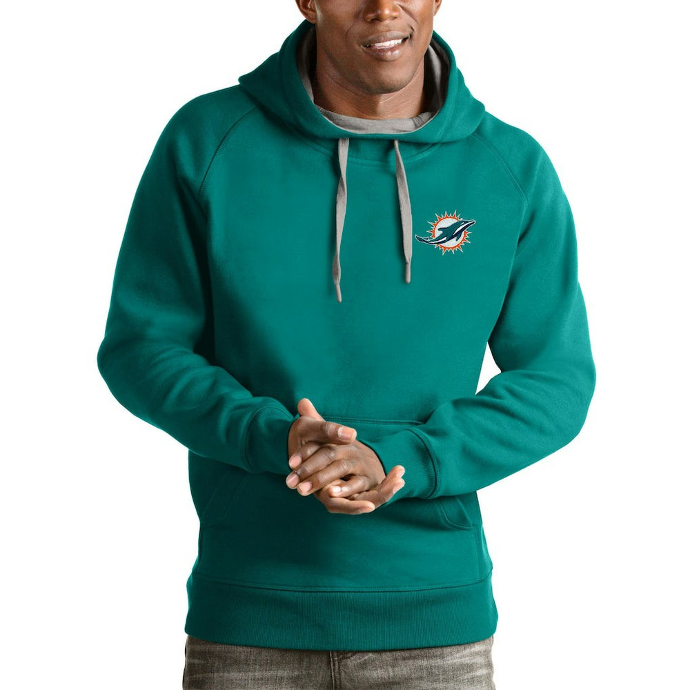 Miami Dolphins Antigua Logo Victory Pullover Hoodie | NFL US