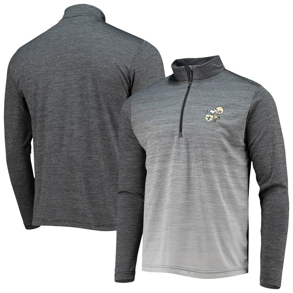 New Orleans Saints Antigua Throwback Cycle Quarter-Zip Jacket | NFL US