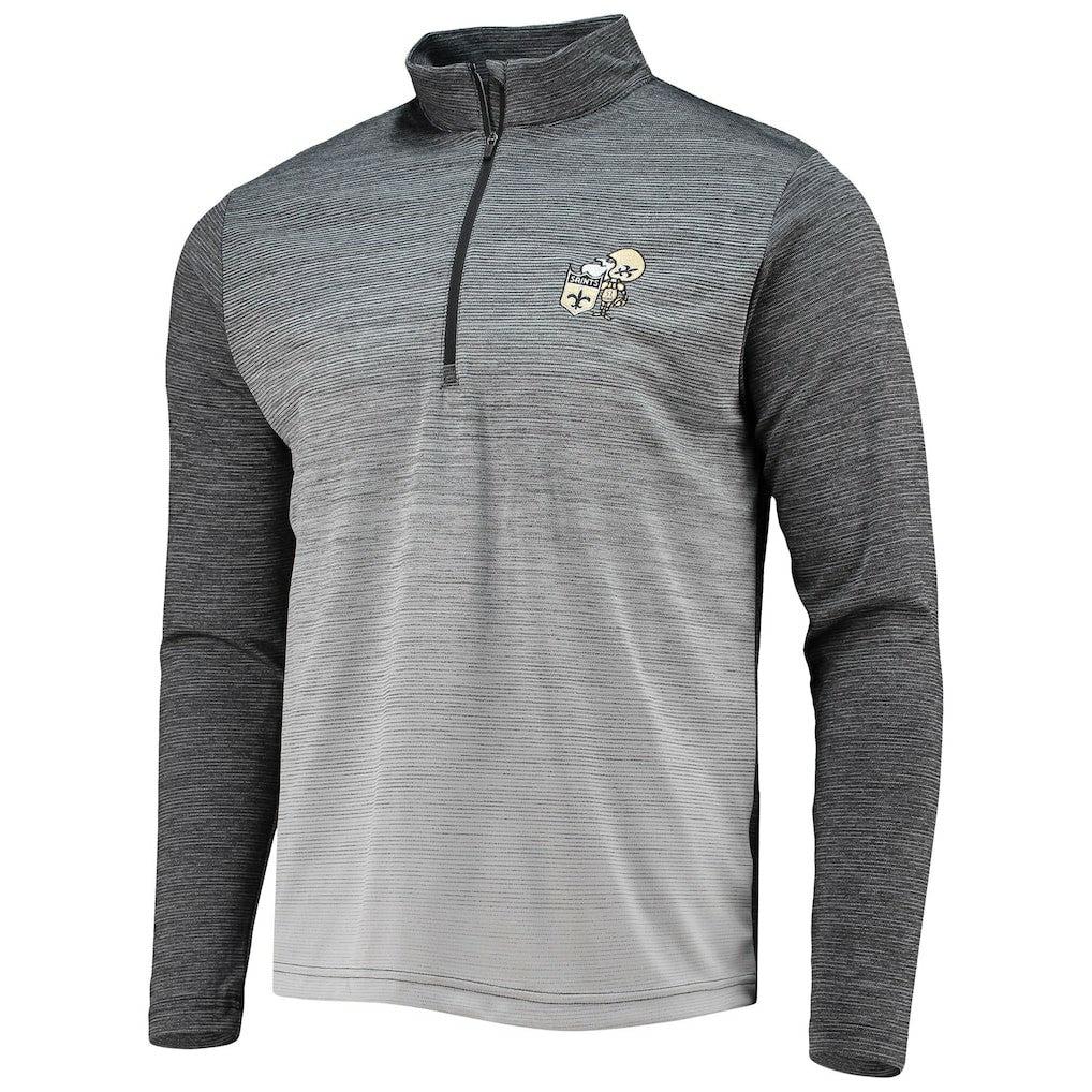 New Orleans Saints Antigua Throwback Cycle Quarter-Zip Jacket | NFL US