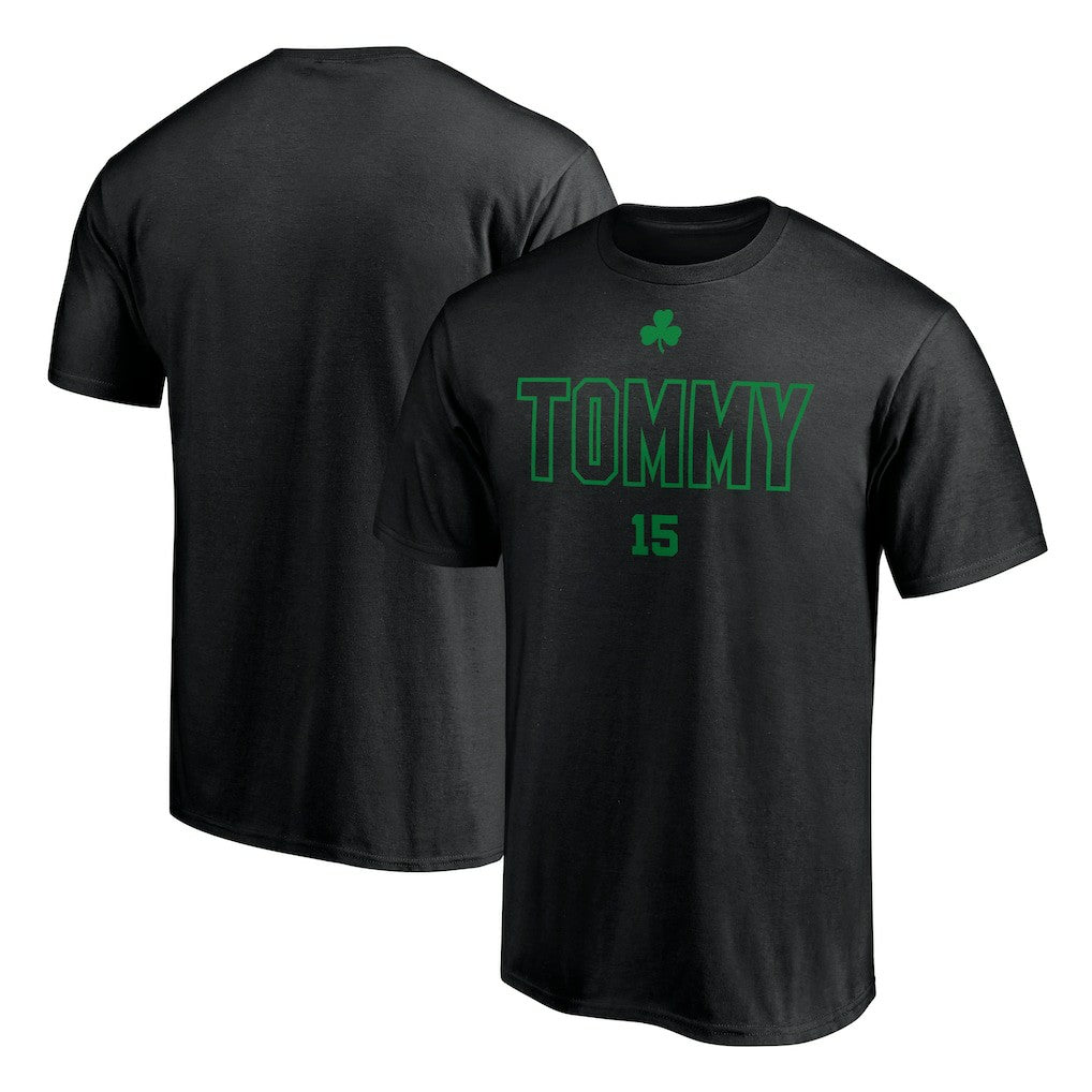 Black Tom Heinsohn Boston Celtics T-Shirt | NBA