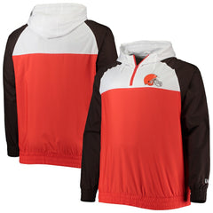 Cleveland Browns Big & Tall League Raglan Quarter-Zip Hoodie | NFL Hot