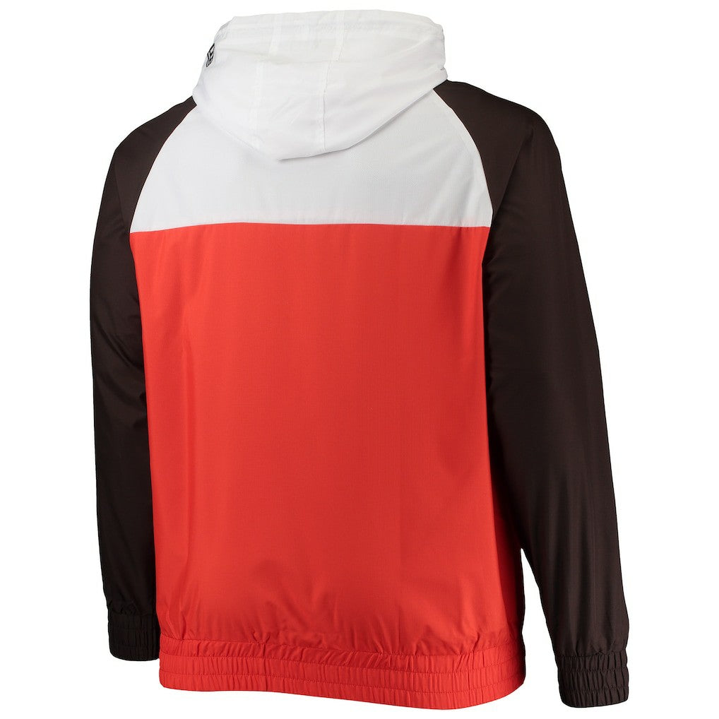 Cleveland Browns Big & Tall League Raglan Quarter-Zip Hoodie | NFL Hot