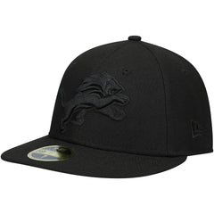 Detroit Lions Black on Black Low Profile 59FIFTY II Fitted Hat | NFL Discount