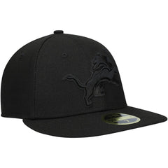 Detroit Lions Black on Black Low Profile 59FIFTY II Fitted Hat | NFL Discount
