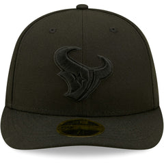 Houston Texans Black on Black Low Profile 59FIFTY II Fitted Hat | NFL Sale