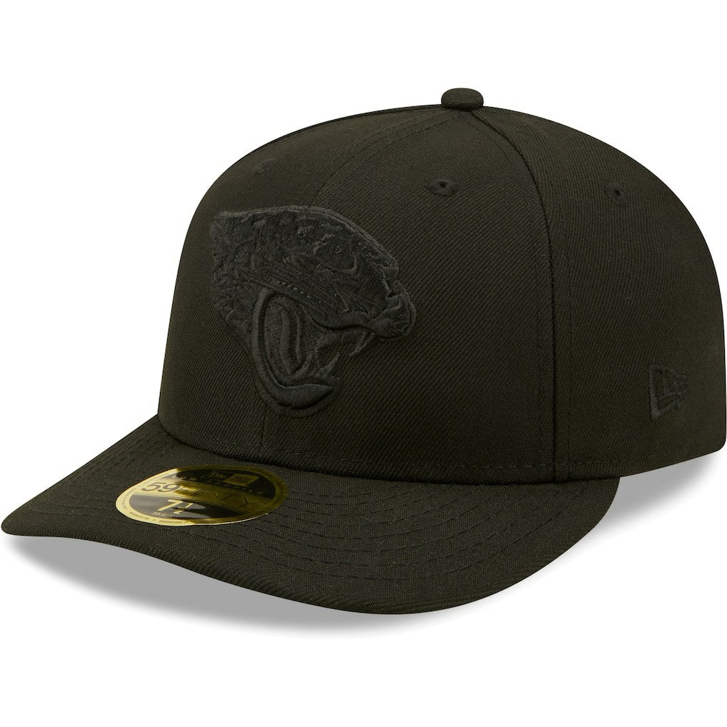 Jacksonville Jaguars Black on Black Low Profile 59FIFTY II Fitted Hat | NFL Discount