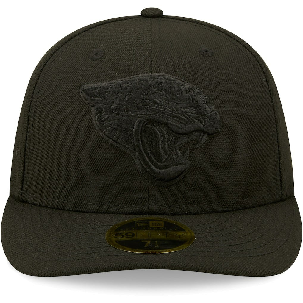 Jacksonville Jaguars Black on Black Low Profile 59FIFTY II Fitted Hat | NFL Discount