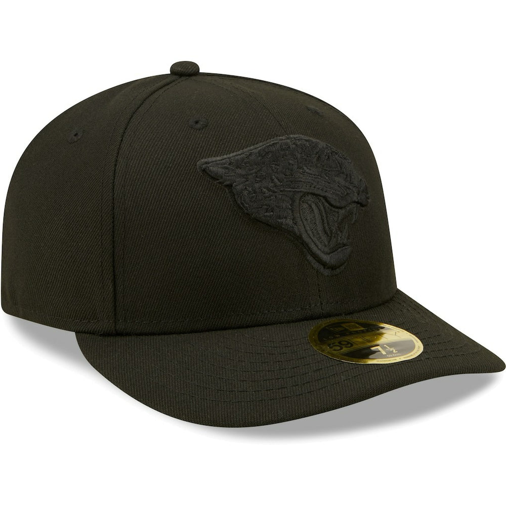 Jacksonville Jaguars Black on Black Low Profile 59FIFTY II Fitted Hat | NFL Discount