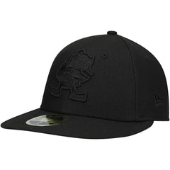 Cleveland Browns Historic Logo Black on Black Low Profile 59FIFTY II Fitted Hat | NFL Sale