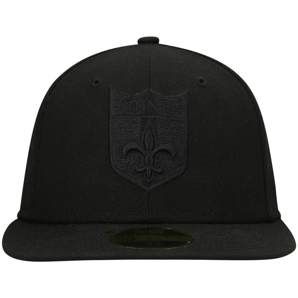 New Orleans Saints Historic Logo Black on Black Low Profile 59FIFTY II Fitted Hat | NFL Outlet