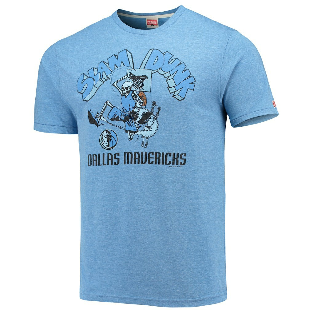 Blue Dallas Mavericks Homage NBA x Grateful Dead Tri-Blend T-Shirt sale | NBA