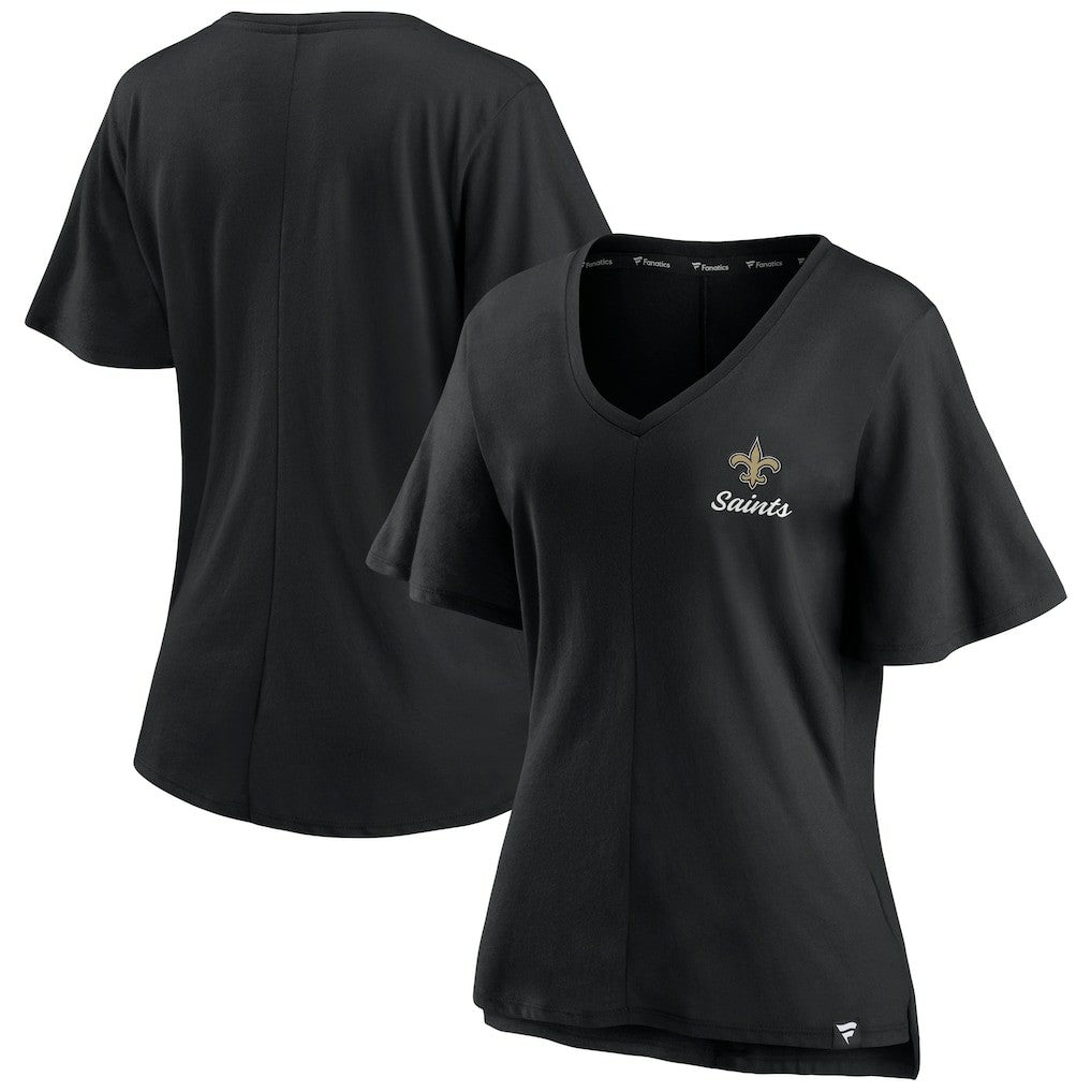 New Orleans Saints Women's Southpaw Flutter V-Neck T-Shirt | NFL Online